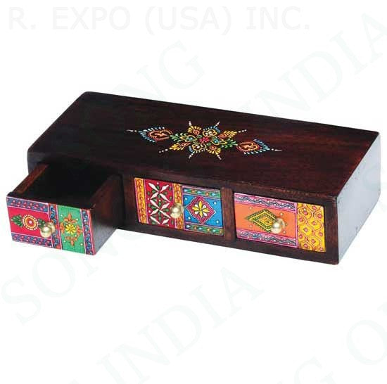 Hand Painted Wood Drawers 11"x4"