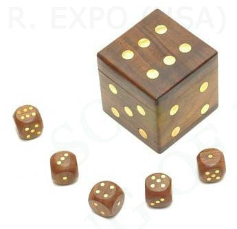 Wood Cube Dice Box 2.5"