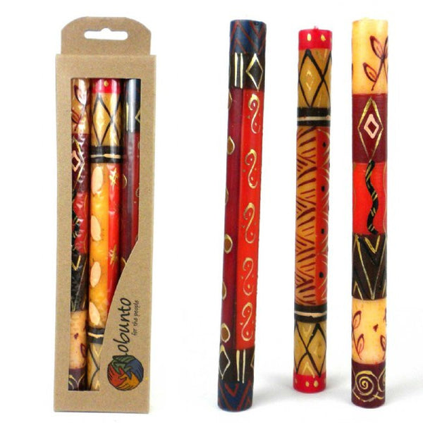 Tall Hand Painted Candles - Bongazi Design